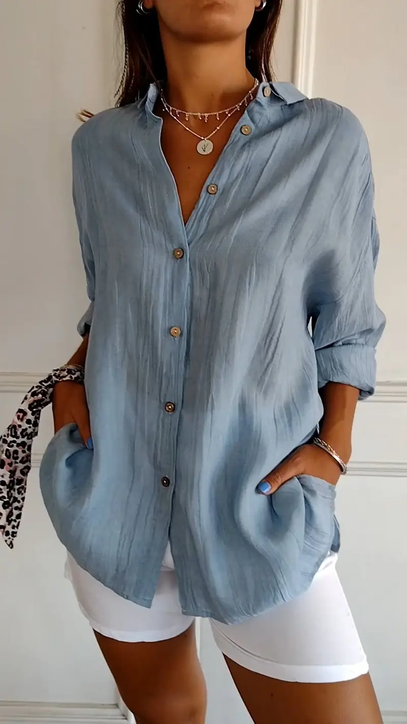 Emilia | Oversized Durchgeknöpft Hemd