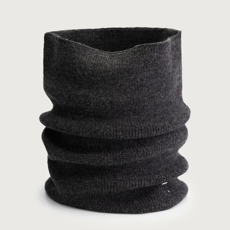 Endless Scarf Knitted Black Melange