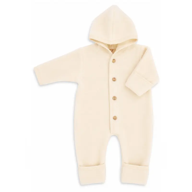 Engel Natur Wool Jumpsuit with Hood Natural