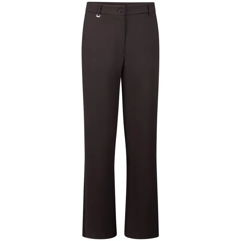 Espresso bonded tech travel broek Xandra