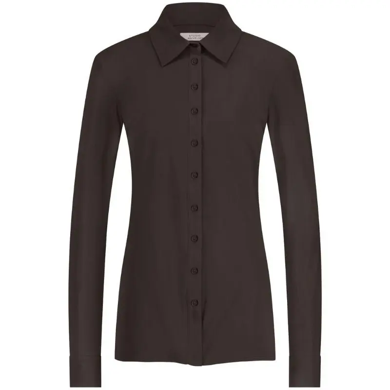 Espresso travel basis blouse Poppy