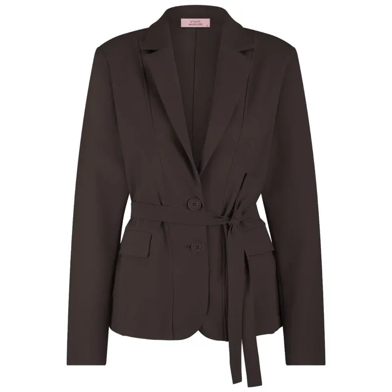 Espresso travel blazer Elin bonded