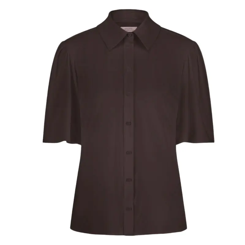 Espresso travel blouse Poppy butterfly