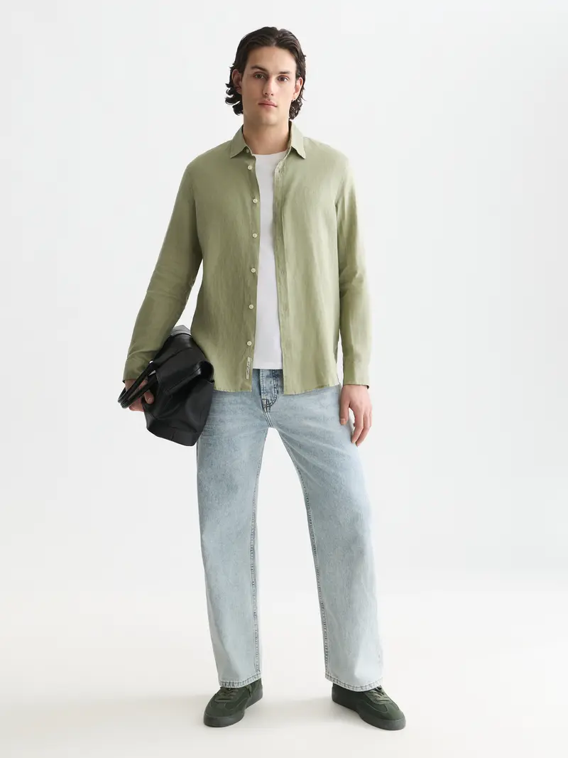 Essentials Linen Regular-Fit Shirt
