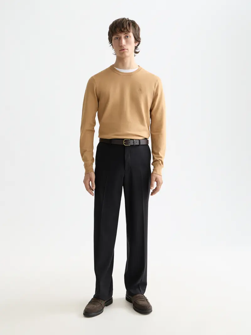 Essentials —  Relaxed Straight Fit Cool-Wool Blend Chino