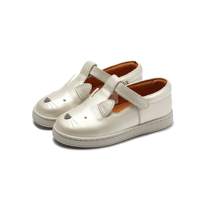 Esterre Shoes | Cat | Off White Metallic Leather