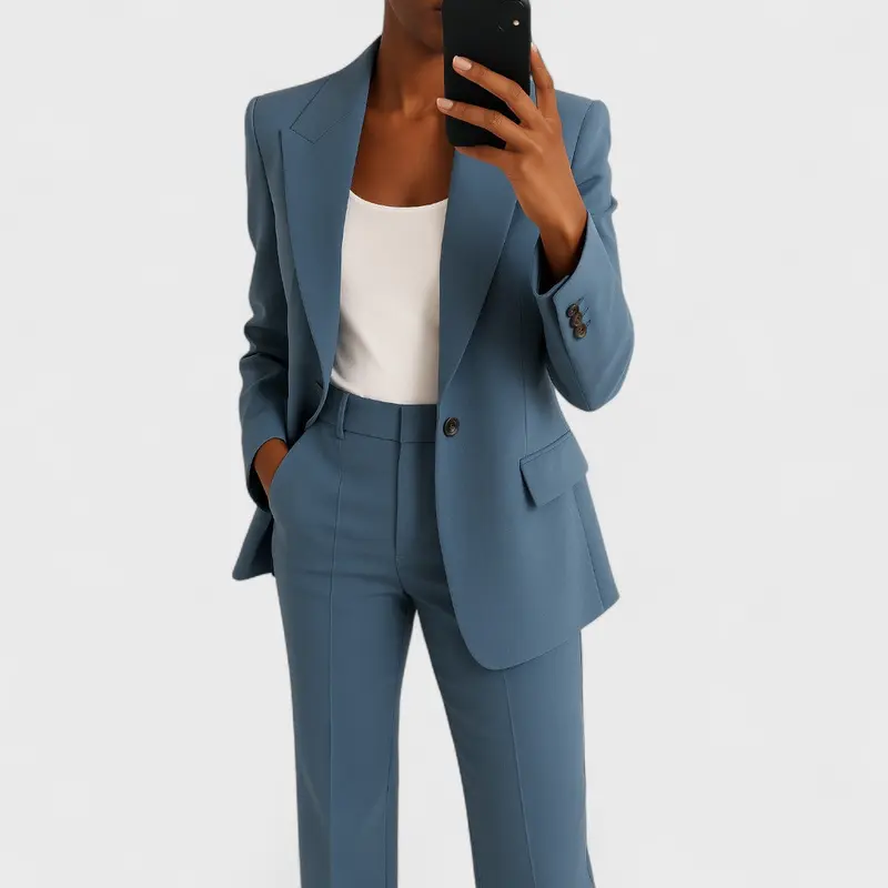 Estevia - Taillierter Hosenanzug mit Ein-Knopf-Blazer