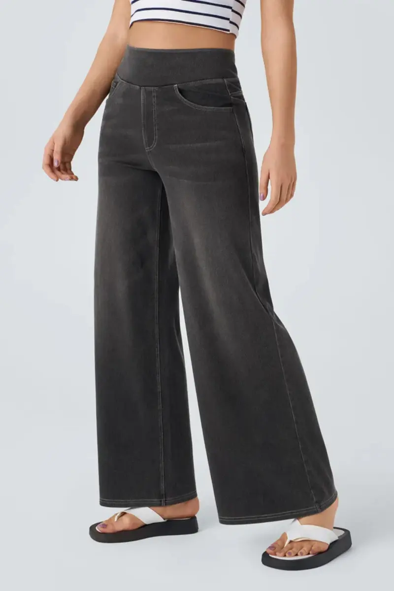 Evanna Hose mit hoher Taille - Schwarz
