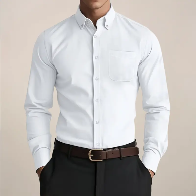 Fabian | Herren Klassisches Button-Down Langarm Hemd