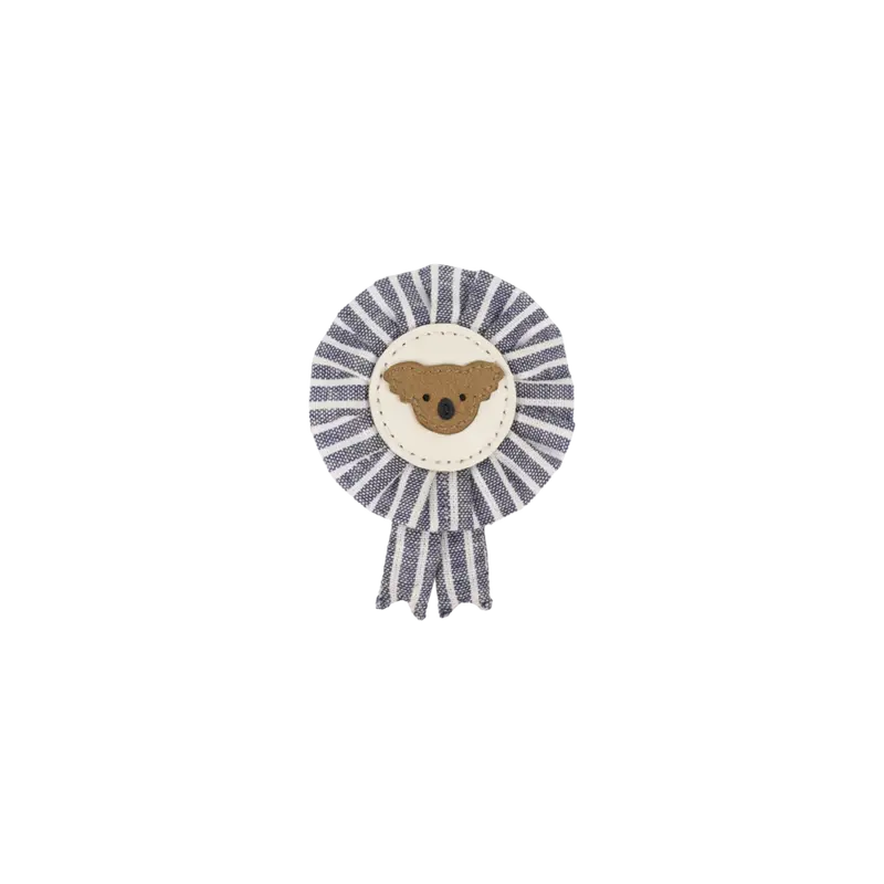 Feis Clip | Koala | Navy - Off-White Striped