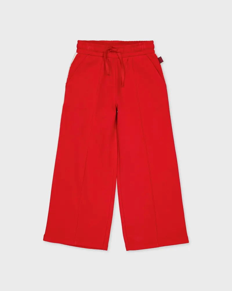 Felrode broek met zijbies | Tomato Red