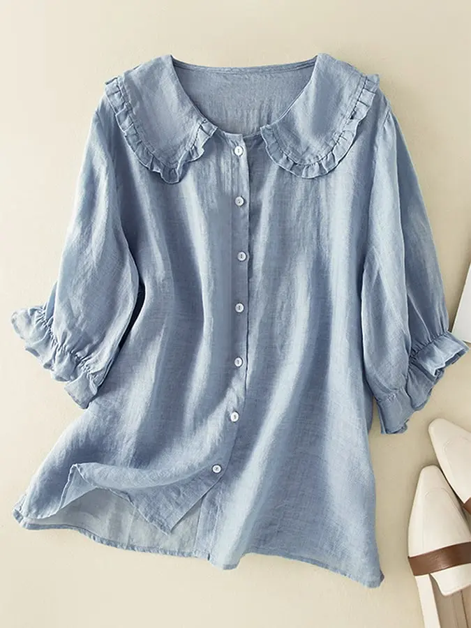 Fenja | Romantische Bubikragen Bluse