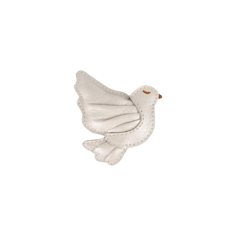Filoe Clip | Dove | Off White Metallic Leather