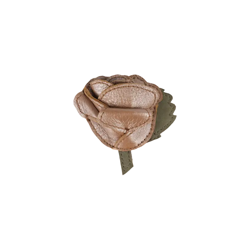 Filoe Clip | Rose | Clay Metallic Leather