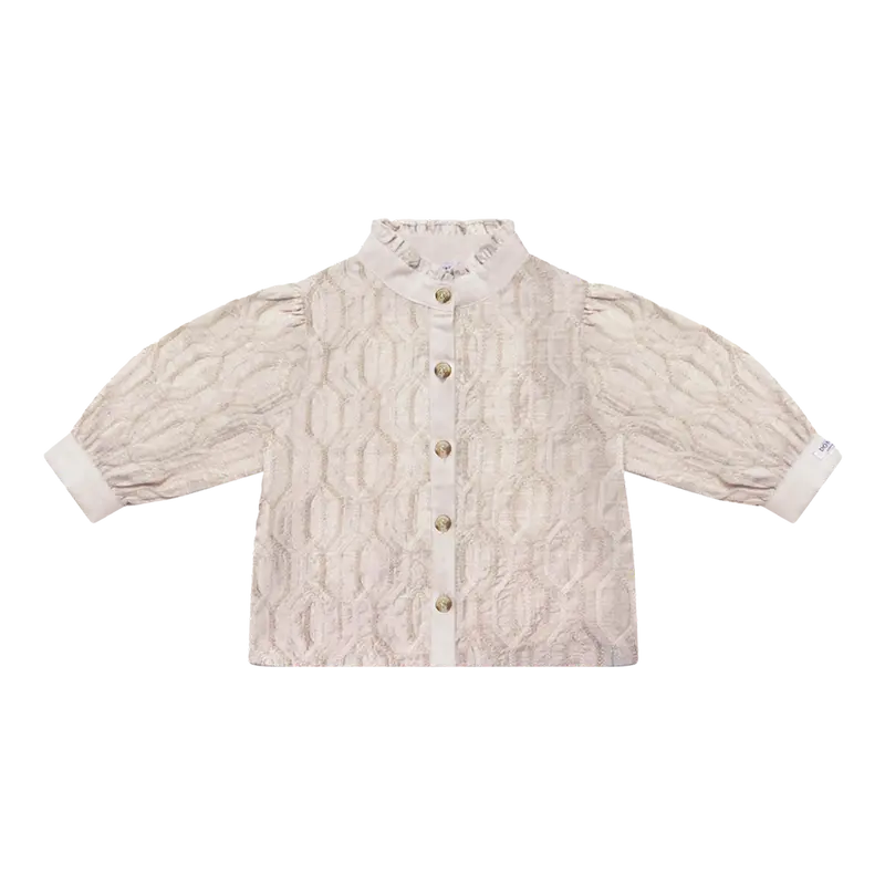 Fini Blouse | Soft Taupe - Rose Chain