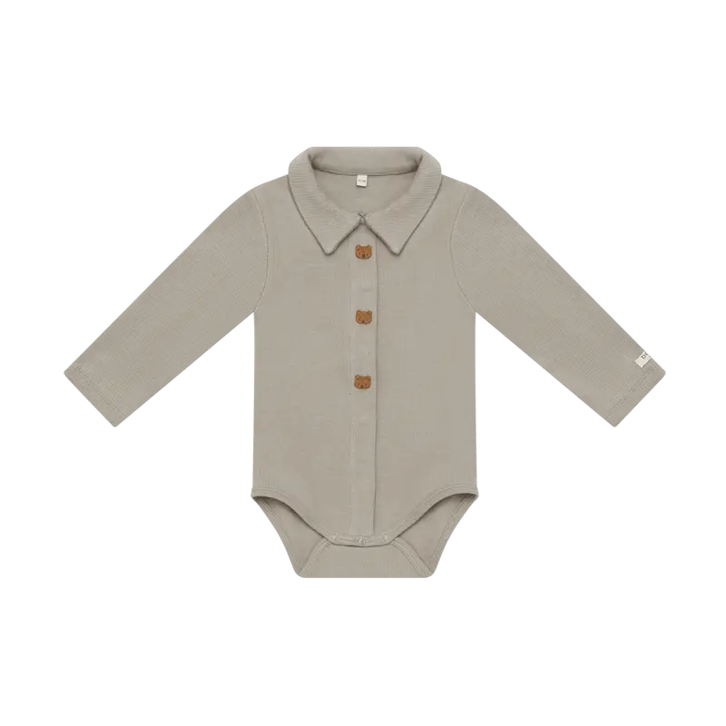 Finnian Bodysuit | Bears | Dusty Green