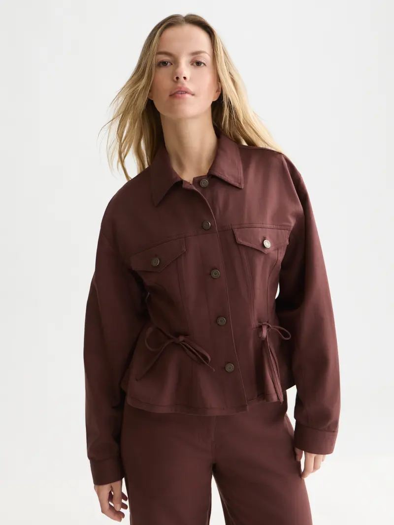Fitted Lyocell Trucker Jacket