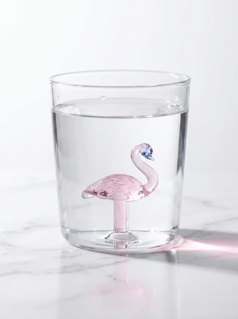 Flamingo Drinkglas met Dierenfiguur โ 350 ml