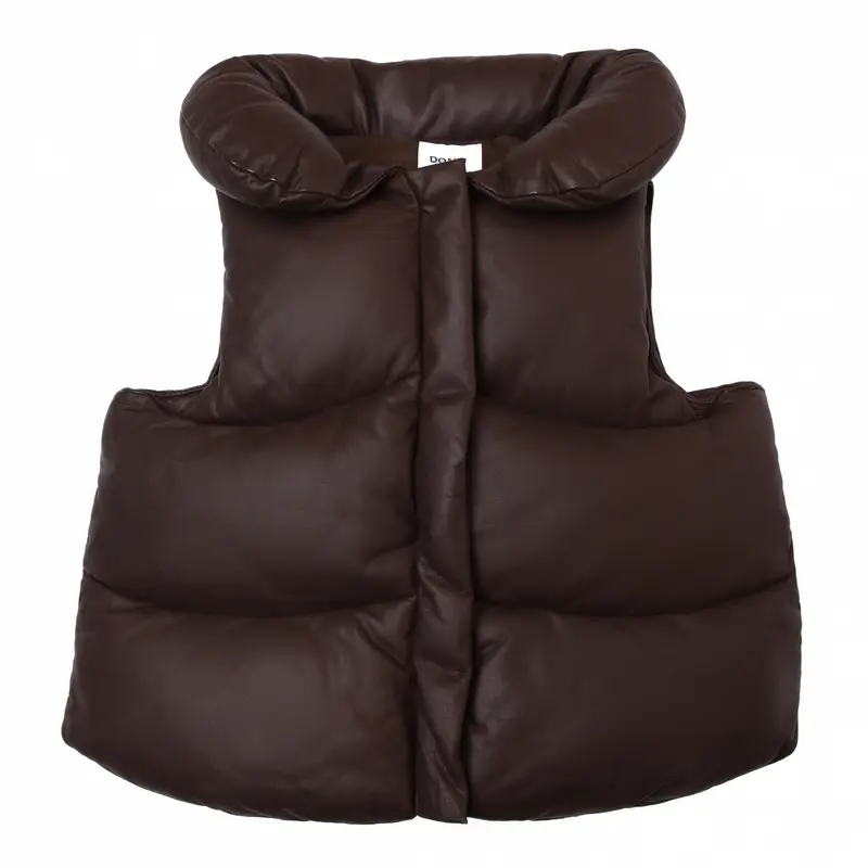 Flane Leather Bodywarmer | Chocolate Leather