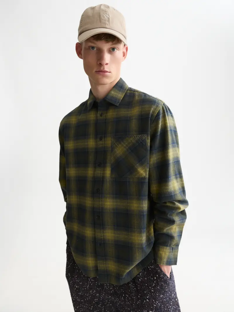 Flannel Checked Relaxed-Fit Shirt