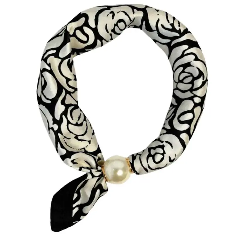 Flower black parel sjaaltje Chloe