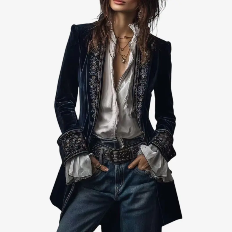Frieda | Damen Anspruchsvoller Reißverschluss Blazer