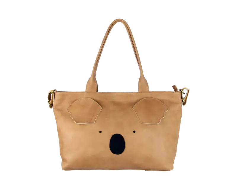 Fuji Diaper Bag | Koala | Nutmeg Leather