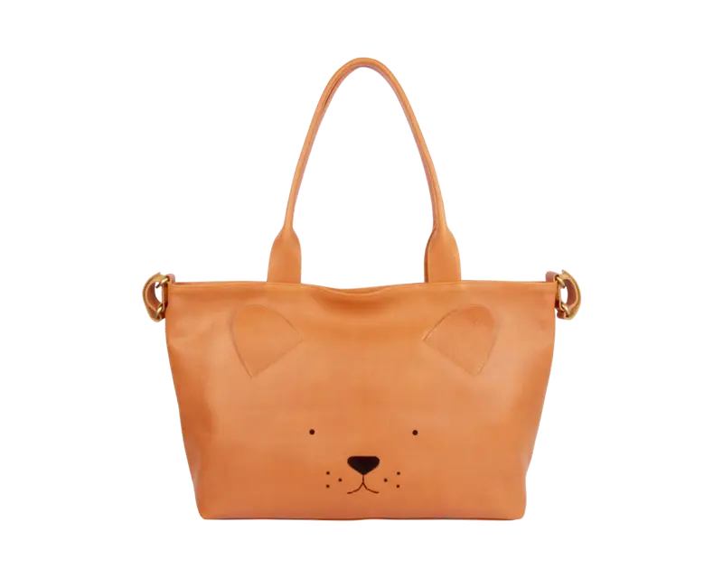 Fuji Diaper Bag | Lion | Toast Grain Leather