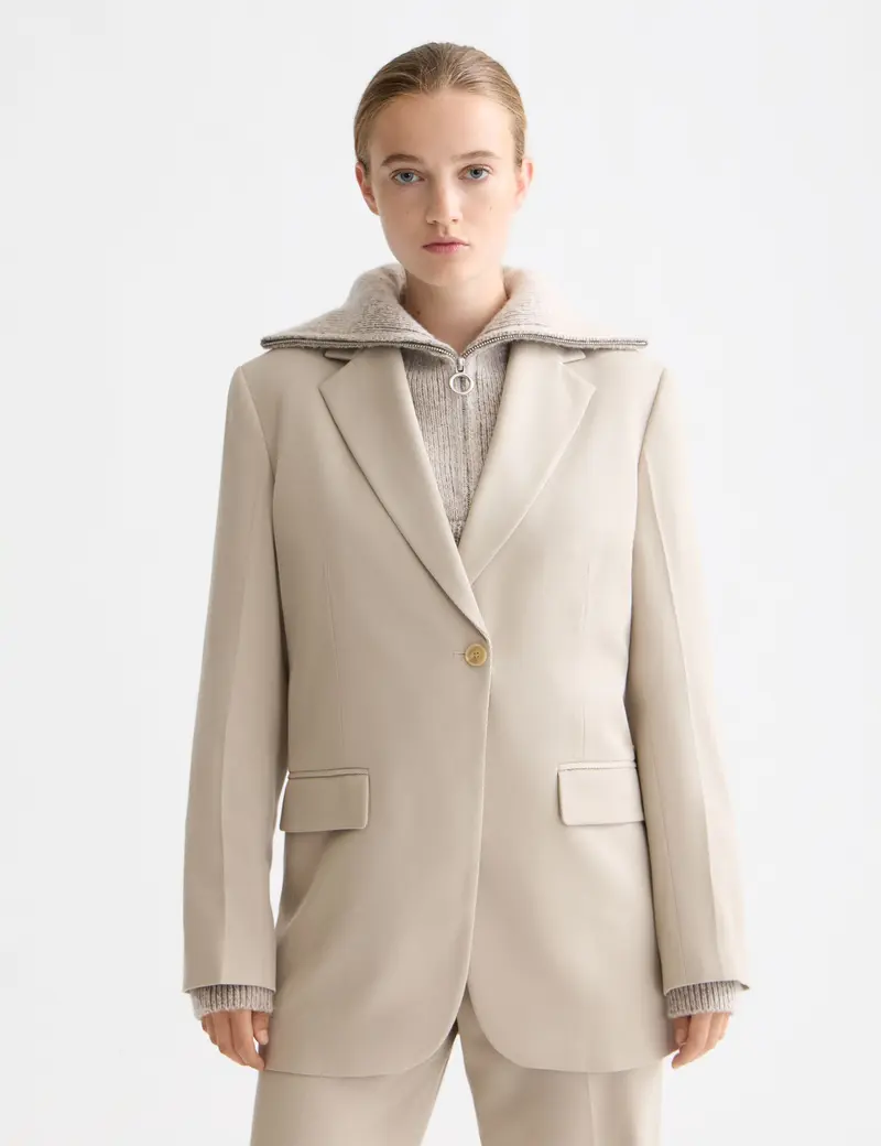 Gabardine single breasted Blazer