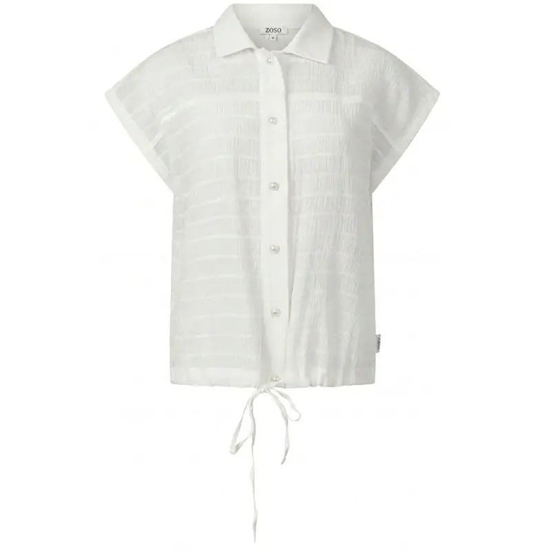Gebroken witte fancy modal blouse Anna