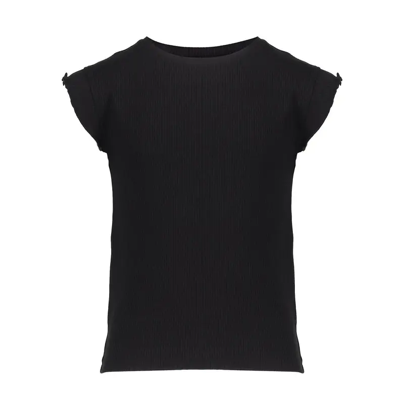 Geisha - T-shirt rib ruffle sleeves