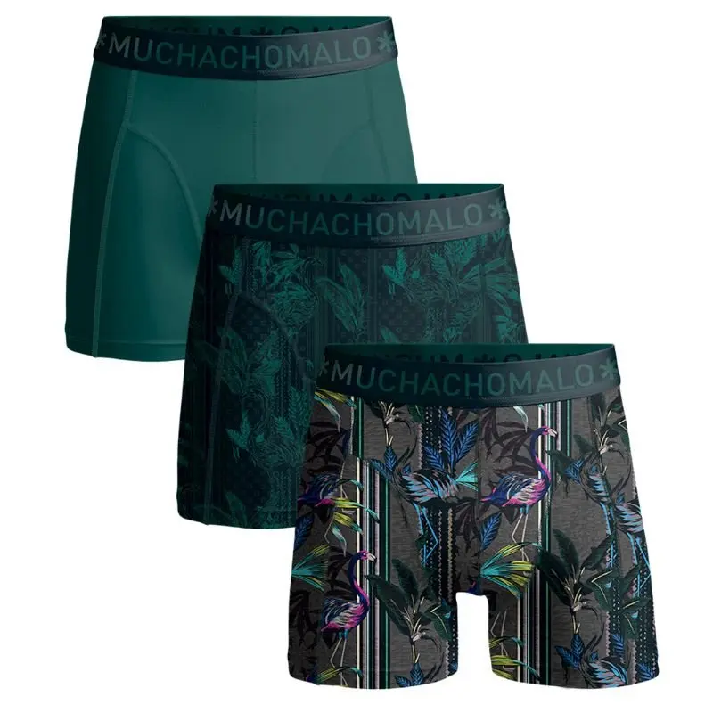 Geprinte 3-pack shorts Flamingo