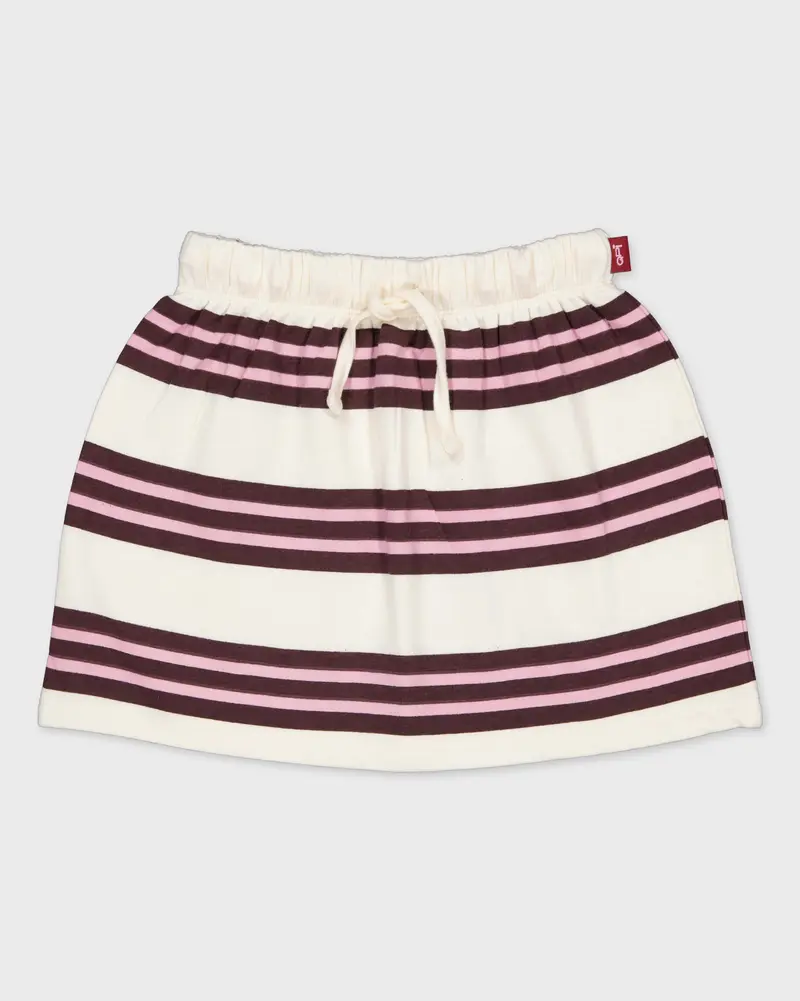 Gestreepte rok met elastische taille | AOP Pink Stripe