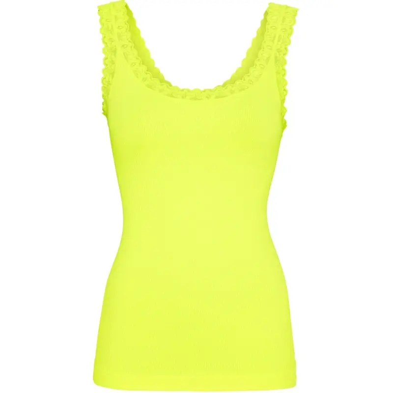 Giallo Fluo microfiber rib top Frida