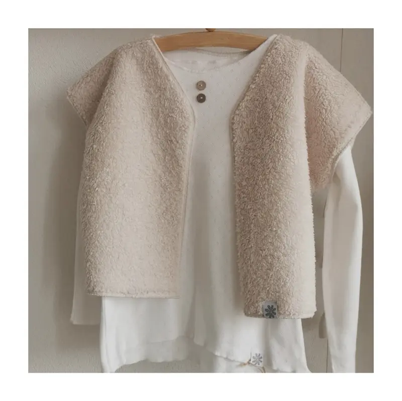 gilet in teddy/suedé