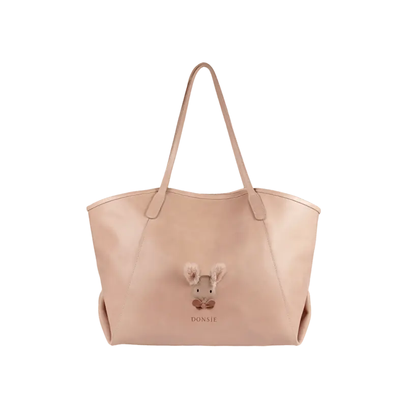 Giojah Tote Bag | Fluffy Bunny | Light Rust Leather