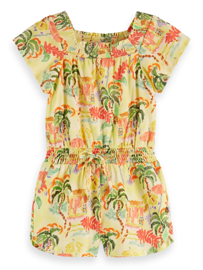 Girls' All-Over Printed Jersey Pull-On All-In-One