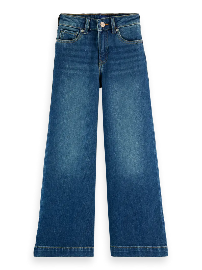 Girls' Essentials — The Wave Wide Leg Jeans Classic Blue