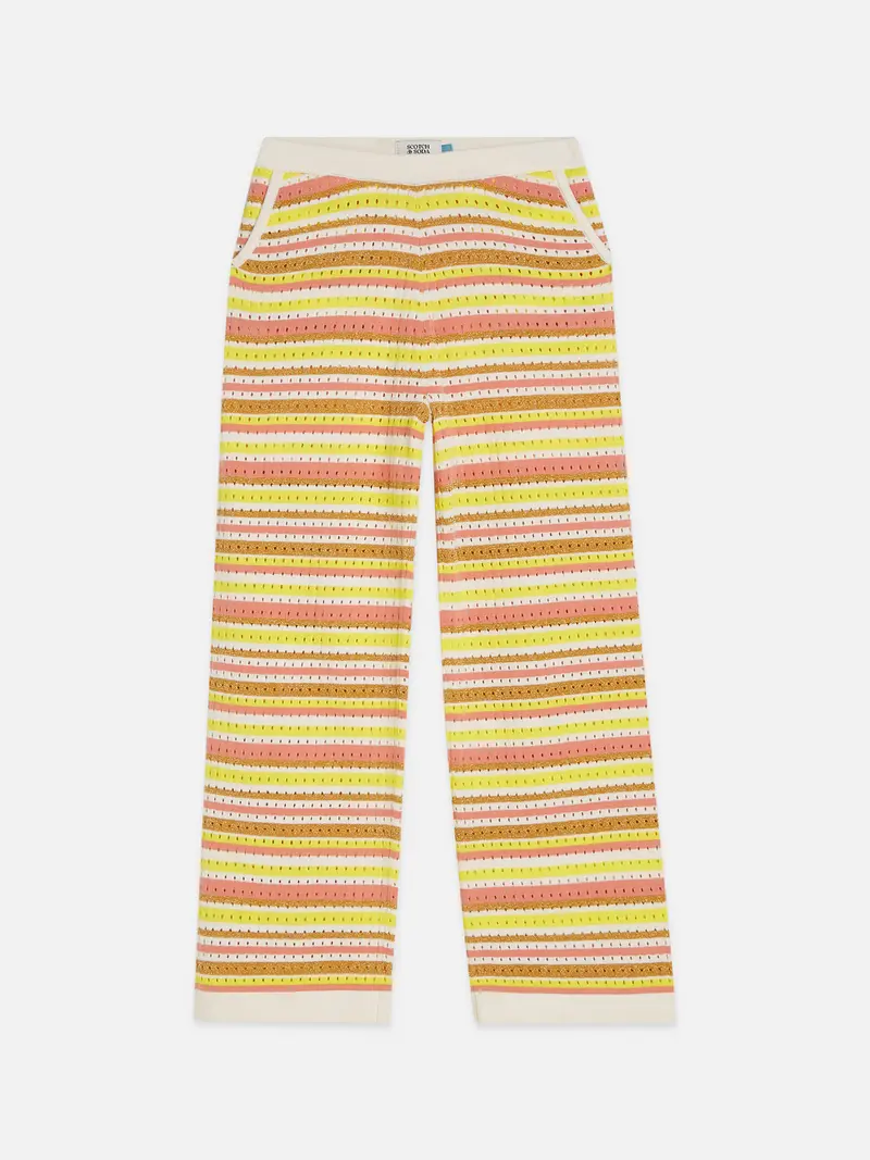 Girls' Lurex Stripe Knitted Sweatpants