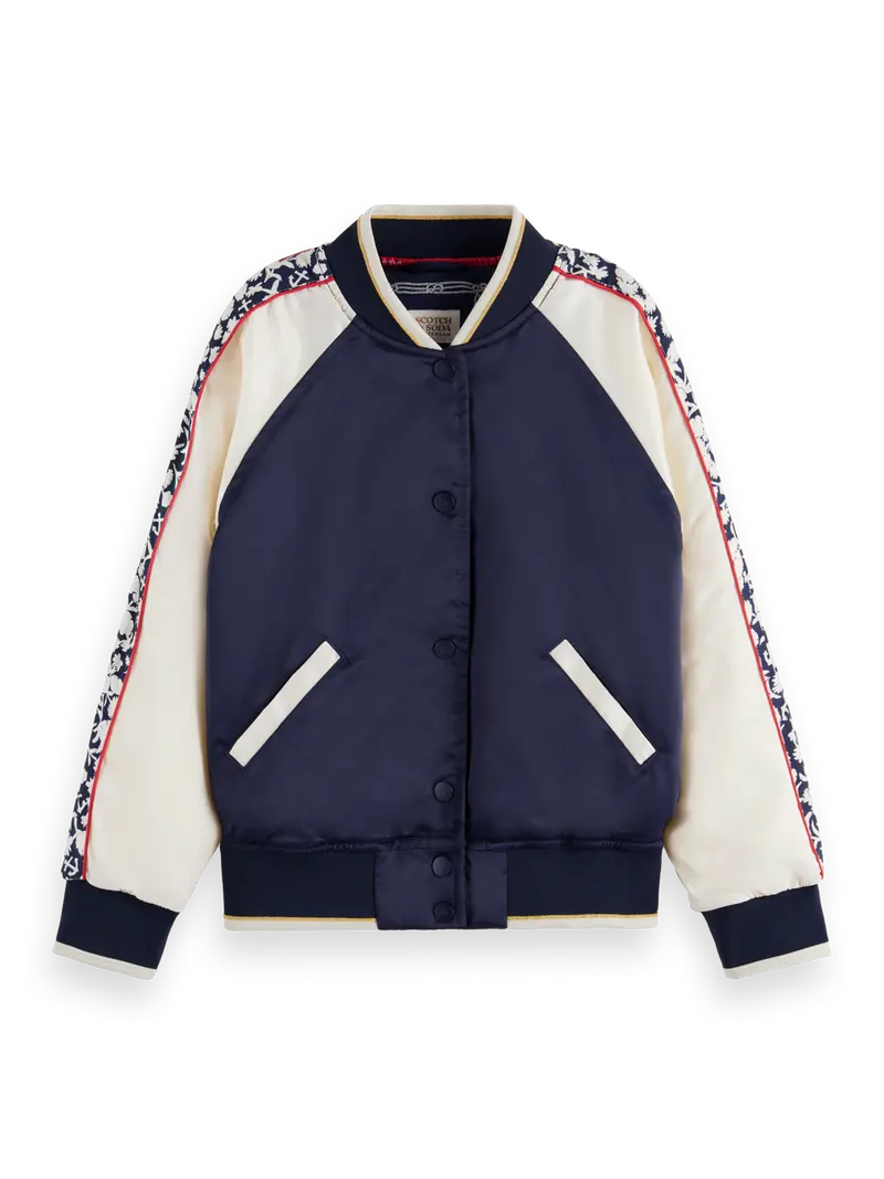 Girls' Oversized Bomber Jacket