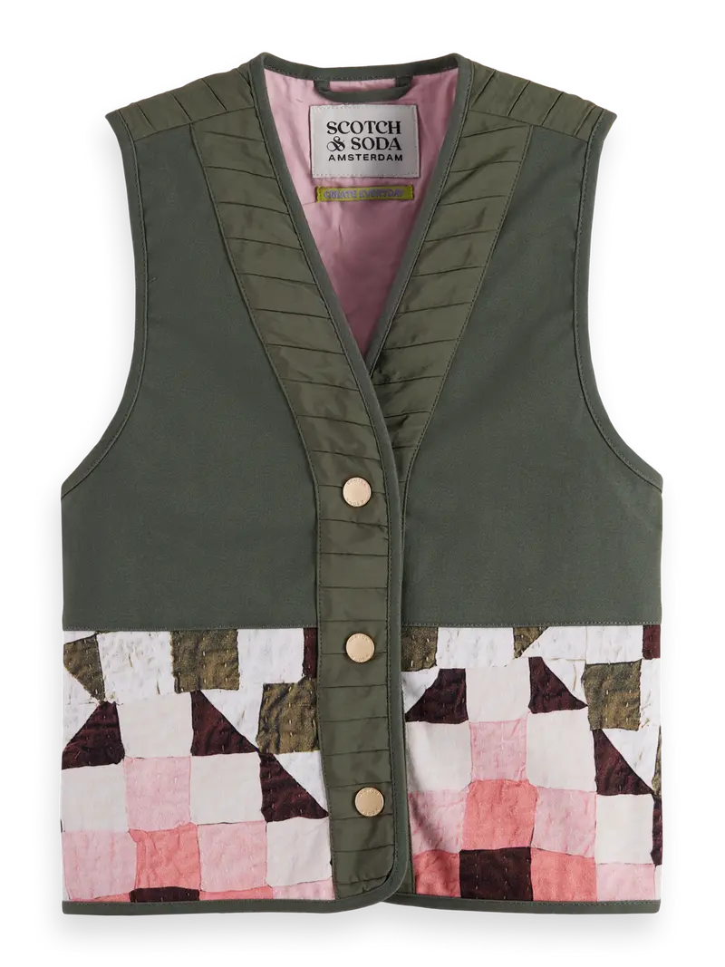 Girls' Patchwork Gilet