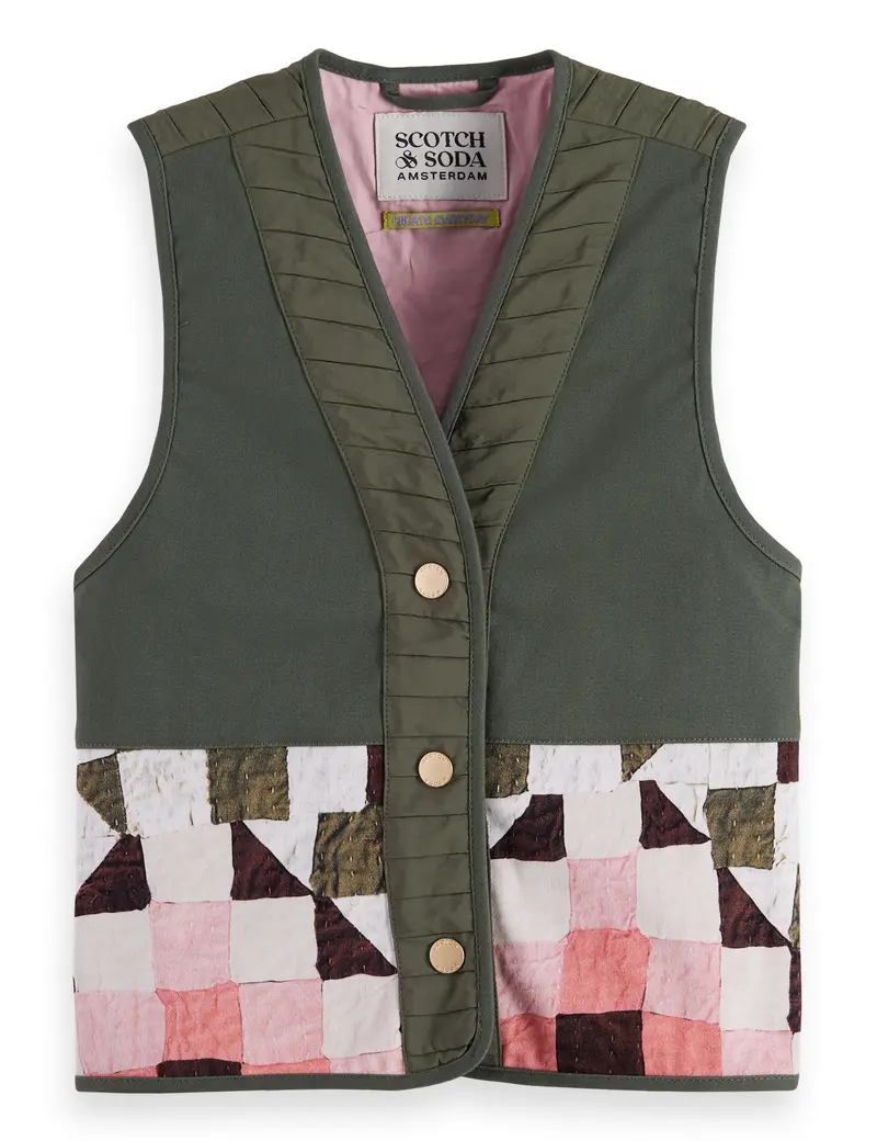 Girls' Patchwork gilet