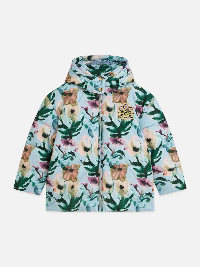 Girls' Printed Puffer Jacket