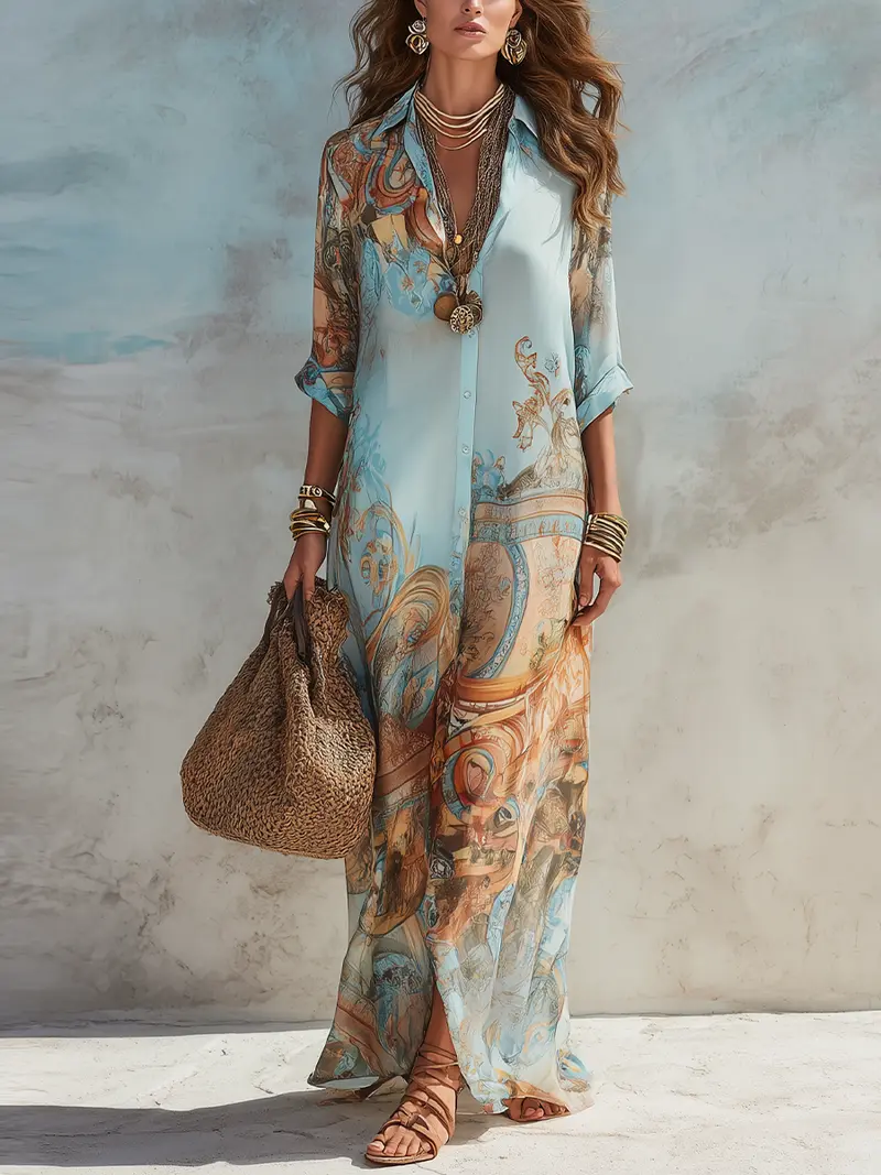 Gloria | Schickes Paisley Maxikleid