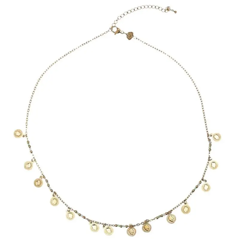 Gouden allover munt necklace gold