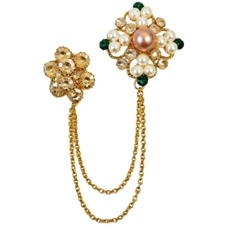 Gouden bloemetjes broche Ashley