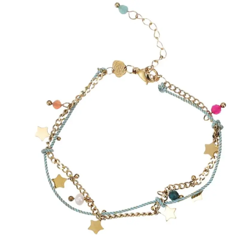Gouden bracelet gold met bedels