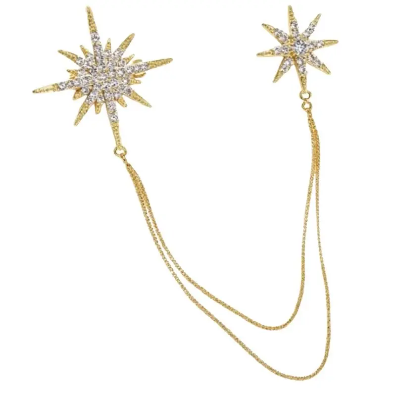 Gouden sterretjes broche Stars