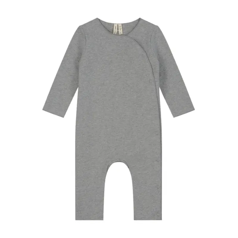 Gray Label Baby Suit with Snaps Grey Melange