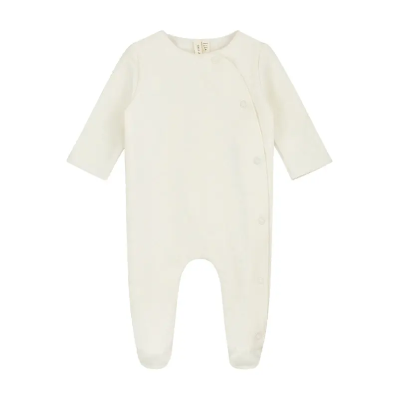 Gray Label Newborn Suit With Snaps Cream